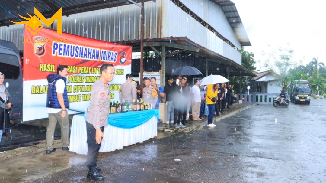 Jelang Tahun Baru 2026, Mapolres Indramayu Musnahkan 21.560 Minuman Keras